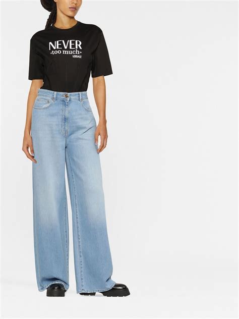 versace wide leg jeans